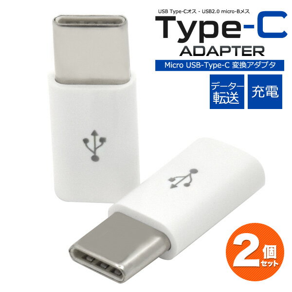 microUSB-Type-C変換アダプタ/2個セット