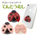 デコレーションパーツ てんとうむし スマホ 携帯 デコパーツ カスタマイズ 材料 素材 ハンドメイド オリジナル かわいい キュート デコ パーツ パーツ ファンシー ワンポイント クリア 透明感 上品 両面テープ テントウムシ 虫 春 星 ホシ