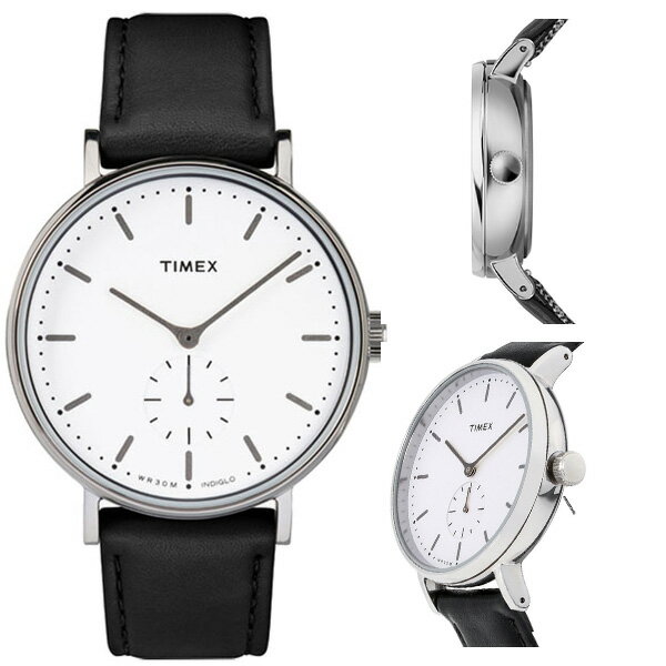 [楽天スーパーセール] 送料無料 タイメックス フェアフィールド サブセコンド TW2R38000 41mm ユニセックス TIMEX Fairfield 並行輸入品 腕時計 時計 男女兼用 シンプル レザーベルト ブラック 値引き 値下げ SALE