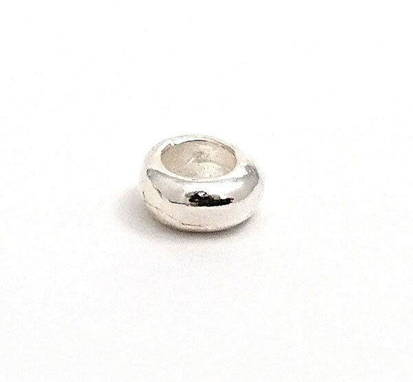 ネックレスパーツ 飾り玉 シンプルデザイン シルバー アクセパーツ アクセサリーパーツ ブレスレット ネックレス ハンドメイド 手提げ ビーズ 金属ビーズ 甲丸型