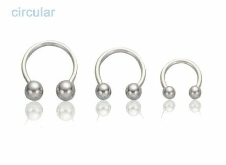 5個セット サーキュラー ボディピアス 14G 16G ステンレス製 医療用ステンレス サージカルステンレス アレルギー シルバーカラー 銀色 シンプル サーキ...