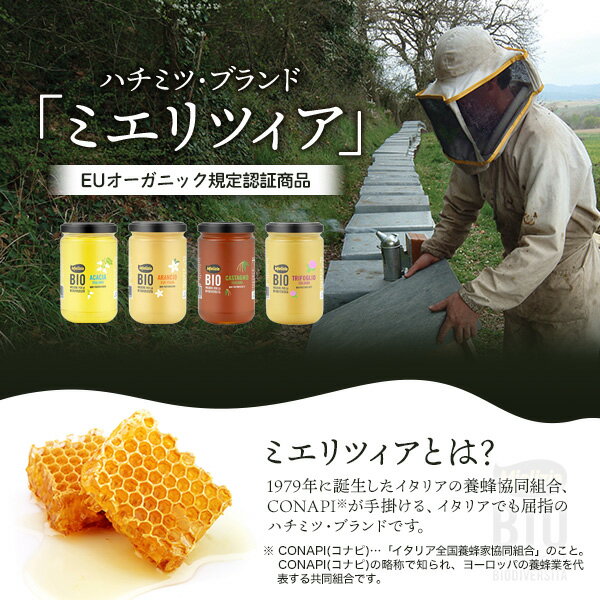 送料無料 アカシア 有機ハチミツ 400g ミエリツィア はちみつ 蜂蜜 有機はちみつ イタリア EUオーガニック規定認証 単花蜜 ルーマニア イタリア イタリアブランド お菓子作り 製菓 材料 高級 スイーツ 純粋 Mielizia 100% イタリア産 料理 ケーキ ヨーグルト