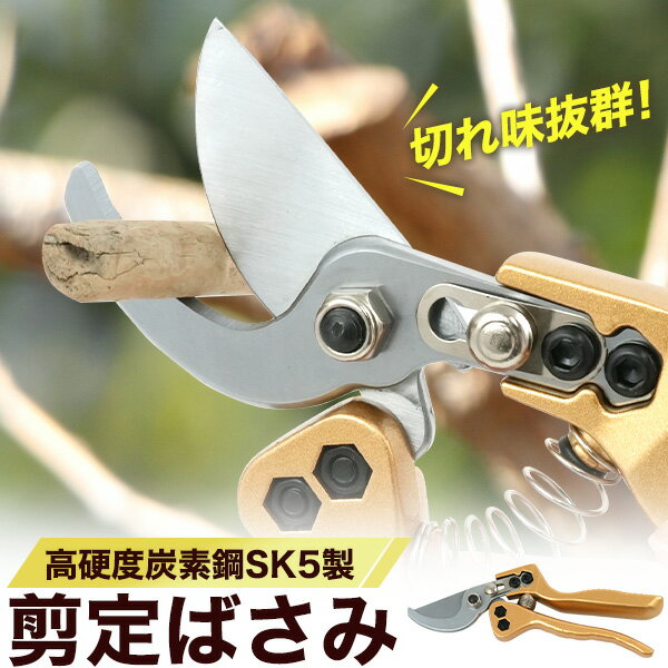 送料無料 園芸用ばさみ [ SK5 剪定ばさみ ] 高硬度炭素鋼刃 耐久性 切れ味 強度 ガーデニング用品 剪定..