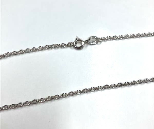 送料無料 シルバー925 小豆チェーン 45cm 幅1.6mm silver925 あずきチェーン シンプル 定番 アクセパーツ チェーンパーツ アクセサリー ハンドメイド 手作り ユニセックス メンズ レディース ペンダント 首飾り ネックレス 引き輪付き 留め具付き メール便