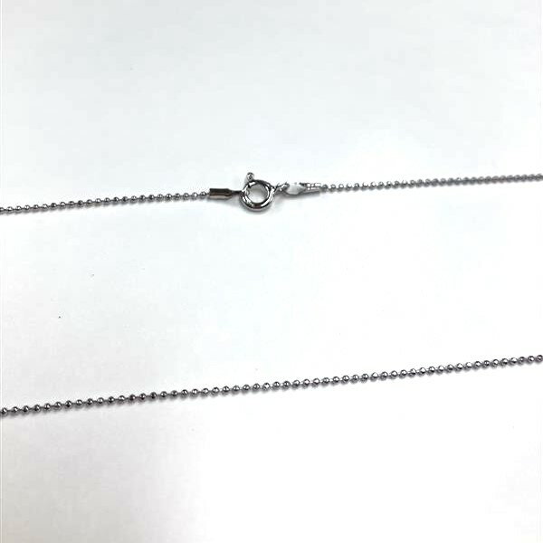 Rakuten - 送料無料 シルバー925 カットボールチェーン 40cm 幅1.0mm 華奢 細身 silver925 シンプル 定番 アクセパーツ チェーンパーツ アクセサリー ハンドメイド 手作り ユニセックス メンズ レディース ペンダント 首飾り ネックレス 引き輪付き 留め具付き メール便