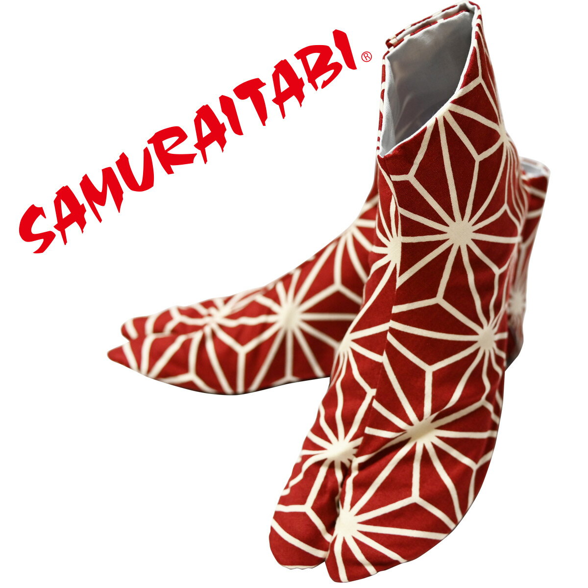 ■ この商品について ■ SAMURAITABI 日本国内の足袋生産量80%をほこる「埼玉県行田市」の足袋職人が、一足づつハンドメイドしています。 職人が、ひとつひとつ心を込めてお作りしています。 ※「日本ギフト大賞」受賞（2016年度・埼玉賞） ※「ふるさと名品オブ・ザ・イヤー地方創生賞」受賞（2017年度） ■商品の特徴■ ご自分で履くだけでなく贈り物にもぴったり。 ■商品の特徴2■ 老若男女お楽しみ頂けます。 サイズが豊富なのでお子様からご年配の方までお楽しみ頂けます。 ■素材■ 綿100％(表) 綿100％(裏) 綿100％(底) ■サイズ■ 14/15/16/17/18/19/20/21/ 22/22.5/23/23.5/24/24.5/25/25.5/ 26/26.5/27/27.5/28/28.5/29/30cm ※複数店舗で在庫を共有しているためタイミング次第ではすぐにご用意出来ない場合がございます。 在庫の無いサイズは受注後に作製いたしますので2か月程度かかります。職人が一足ずつ手作りしております。 ※数量によっては受注生産となり、約2か月お時間をいただきます。お急ぎの場合は事前に在庫をお問い合わせ下さい。