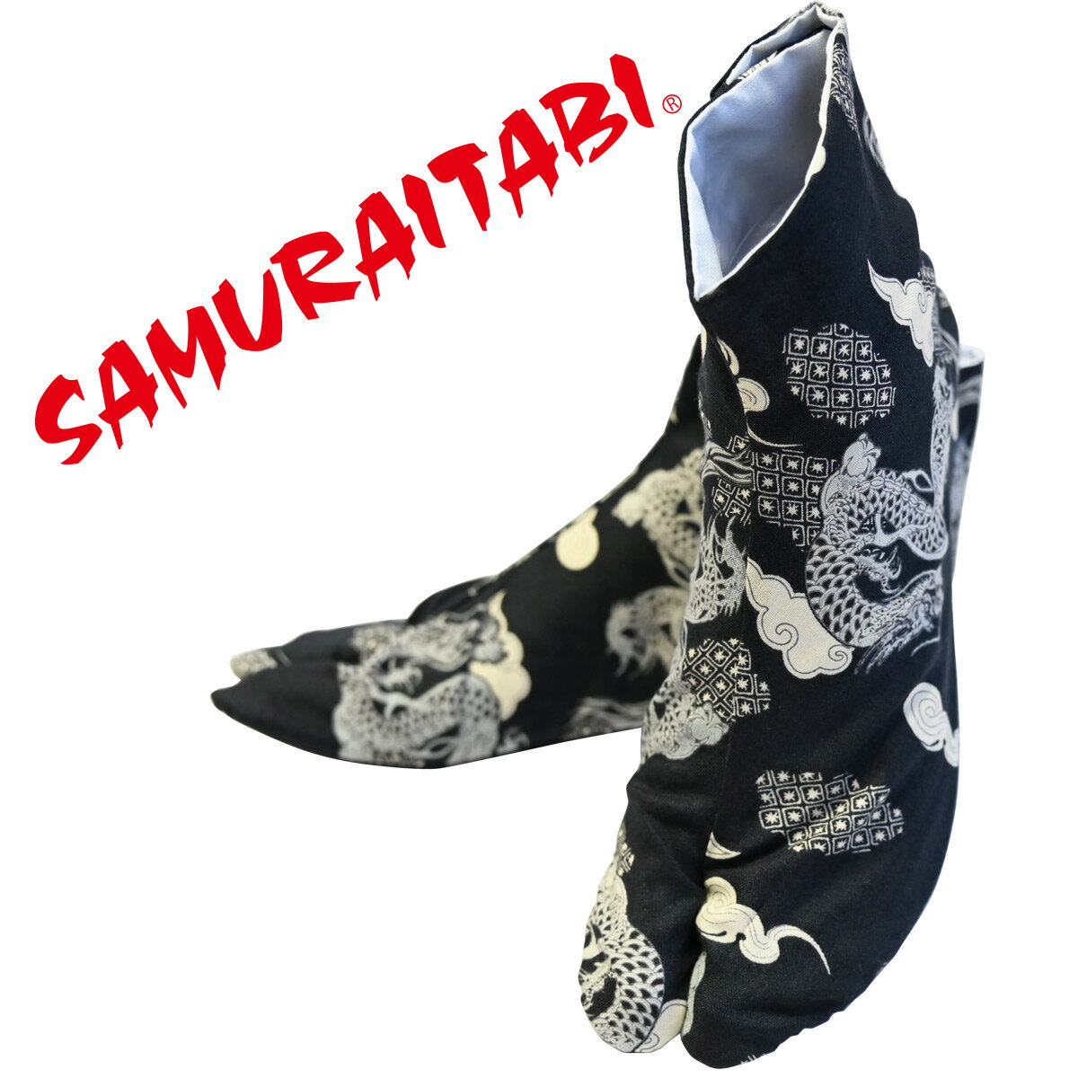 SAMURAITABI 足袋【黒龍】柄足袋 女性、男性、子供用、メンズ、レディース