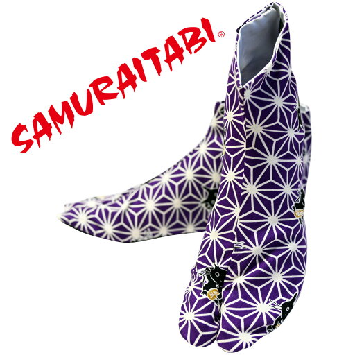 SAMURAITABI 足袋【紫猫】柄足袋 女性、男性、子供用、メンズ、レディース ねこ 小さいサイズ SAMURAITABI 足袋【紫猫】柄足袋 女性、男性、子供用、メンズ、レディース ねこ 小さいサイズ
