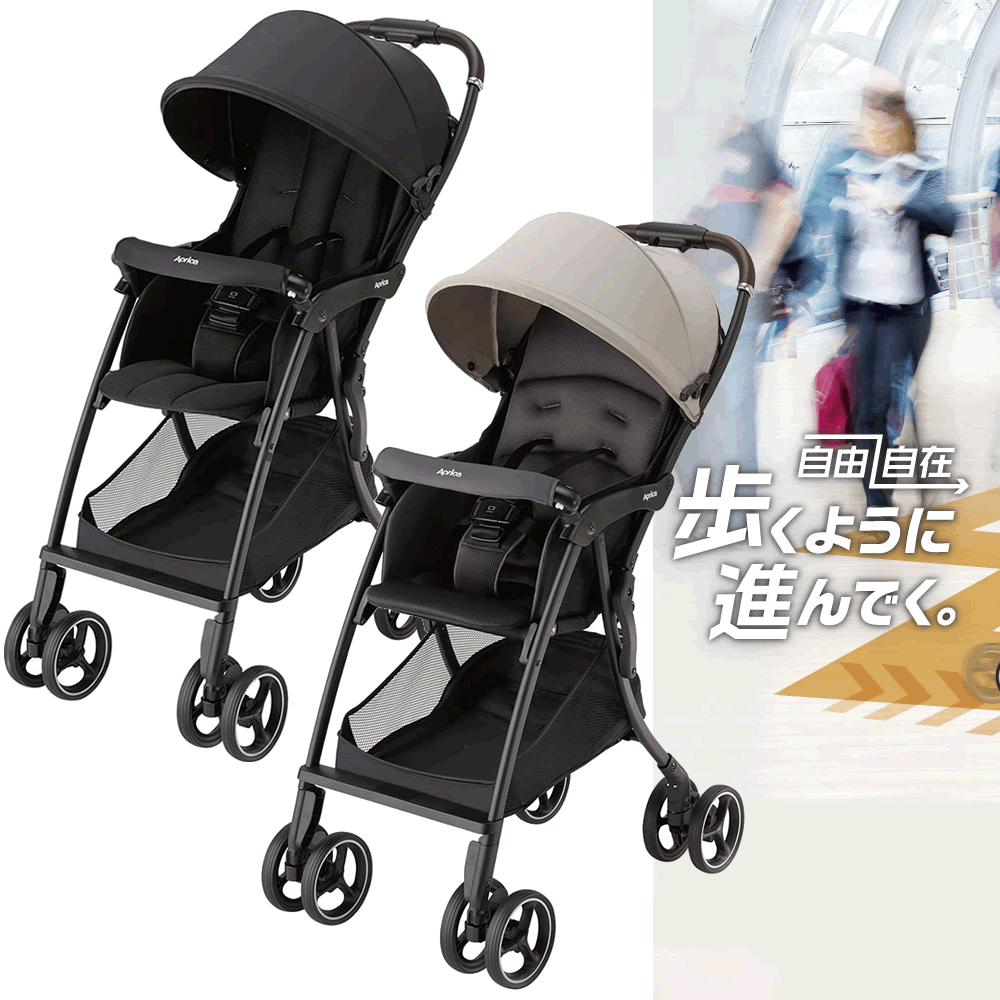 【エントリーでポイント2倍】アップリカ B形ベビーカー マジカルエアーフリー AB MagicalAir free AB 4輪フリー 軽量 7ヶ月から イージーベルト Aprica 2024年モデル