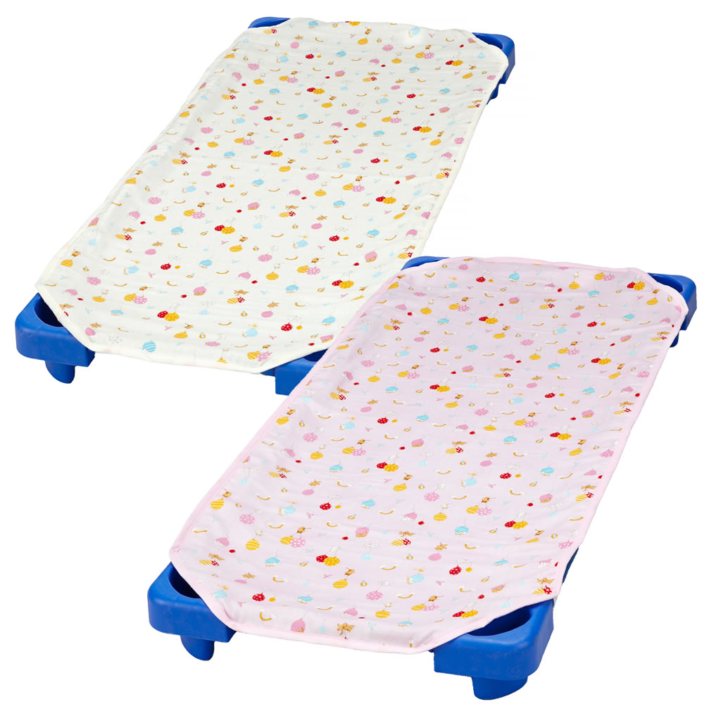 【エントリーでポイント2倍】日本製 4重ガーゼ お昼寝コットカバー 60×135cm ふうせんキャット 名前ネームタグ付き おひるねコット用 寝具 保育用品 オプション 部品 簡易お昼寝ベッド用 2025年新柄 フジキ