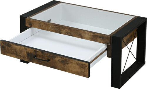 あす楽 センターテーブル ローテーブル おしゃれ 西海岸 ヴィンテージ ビンテージ ブルックリン 木製 リビングテーブル コーヒーテーブル 応接テーブル 75×...