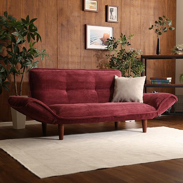 ソファー 2人掛け リクライニング 折りたたみ 折り畳み 肘付き 脚付き 2人用 ルンバ コンパクト 安い 床置き ローソファーベッド ソファベッド 布 一人暮...