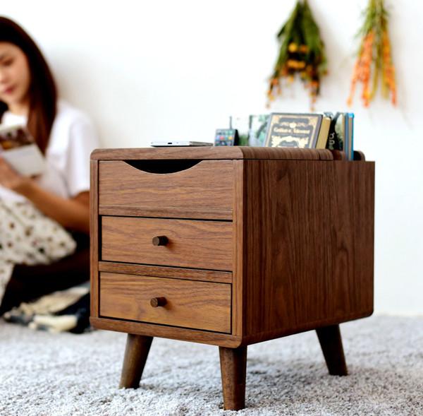 あす楽 サイドテーブル 引き出し 収納 脚付き 本棚 マガジンラック 雑誌 チェスト 2段 ロータイプ 低い ナイトテーブル ソファー ベッド横 寝室 ミニ コ...