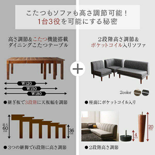 コーナーソファー L字 L型 5人掛け 座椅子 ローソファー ロータイプ ベージュ スチールグレー 灰色 ウォールナットブラウン 茶色 [3]