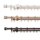 カーテンレール ダブル おしゃれ 取り付け 部品 伸縮 簡単 小窓 2m 1m 200 100 120 130 135 150 180 185 アンティーク 安...