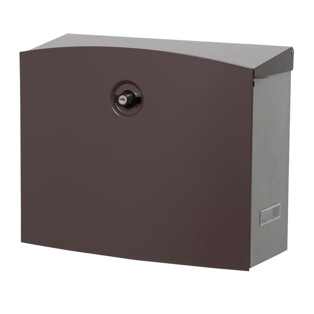 樂天商城 - 郵便ポスト ポスト 郵便受け 玄関 設置 屋外用 おしゃれ 壁掛け 壁面取付 縦型 大型 鍵付き A4 メール便 茶色 シンプル 和風 新聞受け メールボックス