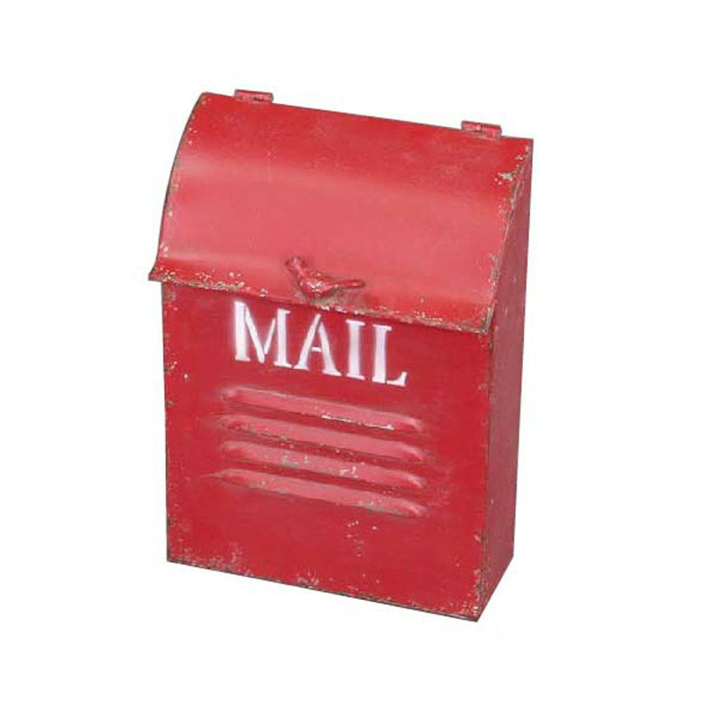 郵便ポスト ポスト 郵便受け 玄関 設置 屋外用 おしゃれ 壁掛け 壁面取付 縦型 アンティーク 北欧 アメリカン レッド 新聞受け メールボックス