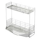 水切りかご 水切り 水切りカゴ 水切りトレー 水切りラック 水切り棚 コップ 皿 流し台 流し シンク上 2段 大容量 ステンレス すきま すき間 隙間 収納 ...