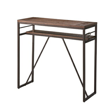 カウンターテーブル おしゃれ 北欧 キッチン カフェ スリム バーテーブル ハイテーブル アンティーク 西海岸 ブラック 黒 約 幅105 奥行43 高さ100