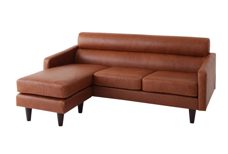 コーナーソファ コーナーソファー L字 l字型 l型 オットマン スツール 足置き 3人 三人 4人 四人 高級 おしゃれ 応接 リビング カウチソファー 座椅子 ローソファ レザー 革 合皮 ( コーナーカウチ ダークブラウン )