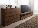 テレビ台 ローボード テレビボード + チェスト タンス 洋服ダンス 木製 衣類 収納×2 一人暮らし 家具 セット 新生活 応接間 サイドボード リビングボー...