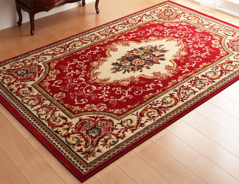 Rakuten - ラグ カーペット おしゃれ ラグマット 絨毯 ペルシャ 安い マット ベルギー エジプト 200×250 3畳 グリーン 緑 防音 厚手 極厚 子供 モダン ふかふか