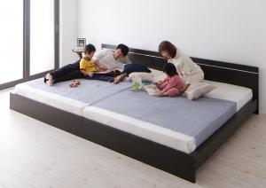 樂天商城 - 連結ベッド 幅230 キング ワイド 2人 3人 4人 家族 つなげる 2台 連結 分割 ファミリー 親子 マットレス付き セット フラットヘッドボード 薄型 デザイナーズ ホテル モダン 高級 メンズ