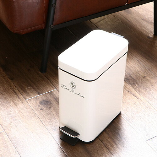 ゴミ箱 ごみ箱 ダストボックス アンティーク おしゃれ 北欧 かわいい キッチン コンパクト スリム 15cm トイレ ふた付き ペダル ホワイト 白 レトロ ...