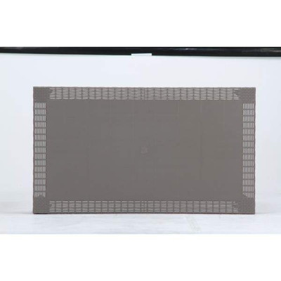 ガーデンテーブル ダイニングテーブル 単品 おしゃれ 格安 激安 屋外 カフェ テラス ガーデン 庭 ベランダ バルコニー キャンプ アウトドア 幅140 奥行80 高さ70 大きい 4人用 四人用 グレー 軽量 パラソル穴付き 穴あき 雨ざらし 防水 出しっぱなし プラスチック 長方形