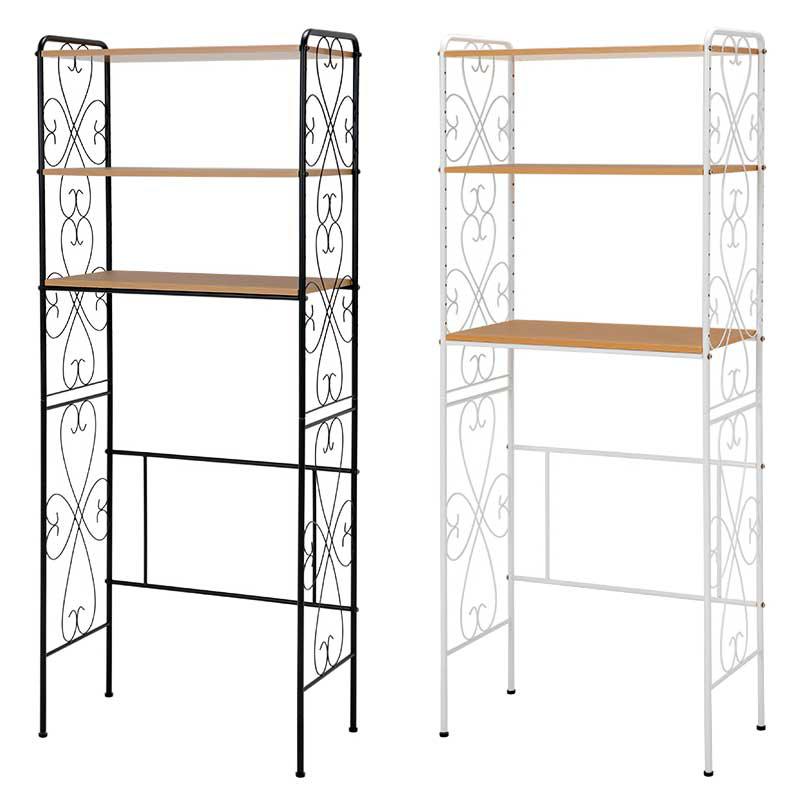 ランドリーラック 洗面所 洗濯機上 ランドリー ラック 収納 タオル スリム 薄型 サニタリー 棚 大容量 安い 脱衣所 下着 洗剤 浴室 コンパクト 省スペー...