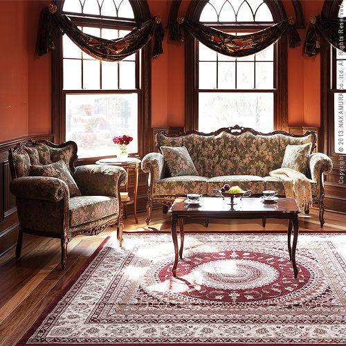 ソファー ソファ 3人掛け 三人掛け 高級 おしゃれ リビング アンティーク ハイバック ヘッドレスト 布 ファブリック 肘付き グリーン 緑