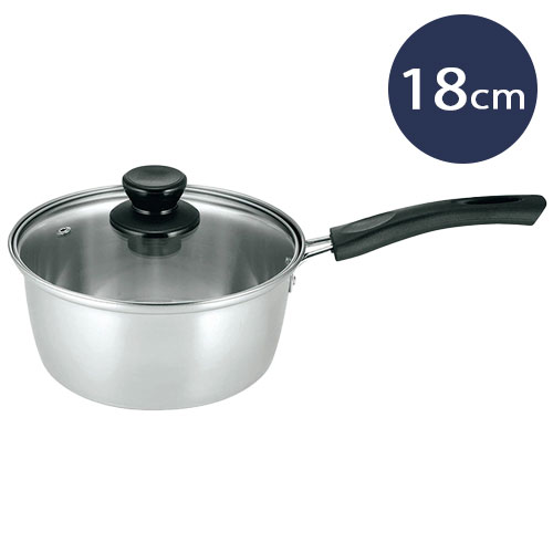 ステンレス 鍋 片手鍋 18cm IH対応 ガスコンロ