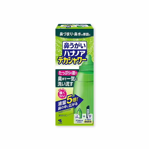 &nbsp;商品名 ハナノアデカシャワー&nbsp; 内容量&nbsp; 30ml×10包(1箱)&nbsp; JANコード&nbsp; 4987072060087&nbsp; メーカー&nbsp; 小林製薬&nbsp;