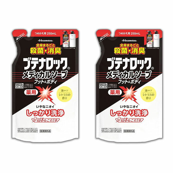 ブテナロック メディカルソープ 2個 足洗い 石けん フットソープ 足 臭い 子供 消臭 殺菌 足のにおい フットケア 替え