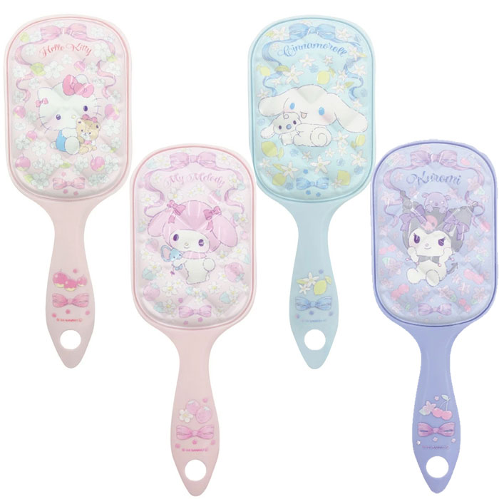 サンリオ ぷっくりブラシ ヘアブラシ ブラシ コーム クシ コンパクト かわいい おしゃれ ハローキティ ..