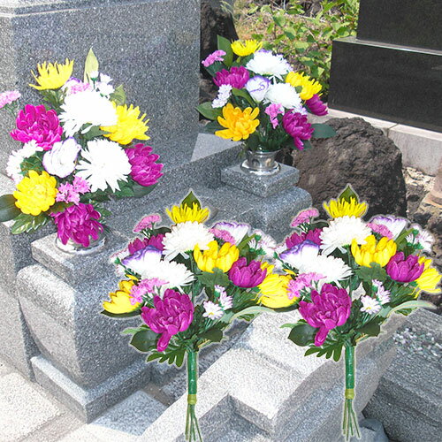 樂天商城 - お墓 お供え 造花 枯れない墓前花2本セット 花 日本製
