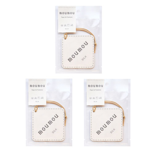 moumou シルク mou mou ムームー 車 芳香剤 吊り下げ エアフレッシュナー カーフレッシュナー 3個 ネコポス