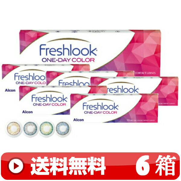 送料無料 ｜ フレッシュルックワンデーカラー 10枚入り ｜6箱■　1日使い捨て 1DAY 一日使い捨て 近視用 ワンデー カラーコンタクトレンズ カラコン FRESH LOOK DAILIES COLOR COLER フレッシュルックデイリーズワンデーカラー 1DAYカラー ブラウン 茶色 グレー ブルー ｜A便