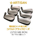 【メッキ加工済】ARTISAN アーティザン LS720 MB アイアン ヘッド #5〜PW(6個セット)コバルトブラックビーズメッキ加工 ヘッドパーツ IRO...