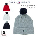 トミーヒルフィガーゴルフ POM POM KNIT CAP THMB818FTOMMY HILFIGER GOLFポンポンニットキャップホワイト グレー ブラック レッド帽子 ニット帽 サイズフリー ニット KNITゴルフ用品 NEW 新作 ギフト