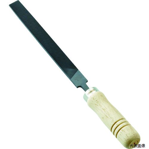 【特長】 ●木柄付ですぐに使用できます。 ●目立てが鋭く、耐久性に優れています。 ●側面（片側のみ）も刃が刻まれています。 ●JIS-B4703相当品です。 【用途】 ●鉄をはじめ、銅、真鍮、アルミ、プラスチックなどの研削に。 【仕様】 ●仕上がりタイプ：荒目 ●形状：平 ●全長(mm)：260 ●刃長(mm)：150 ●刃幅(mm)：16 ●刃厚(mm)：4.0 ●木柄付 【材質／仕上】 ●ヤスリ部：合金工具鋼（SKS-8） ●木柄：雑木材 【注意】 ●ヤスリが目づまりをした際はブラシなどで掃除してください。 ●提供不可：chemSHERPA、SDS、ミルシート 【入数】 ●1本 他のサイズはこちら 在庫のない商品は検索に表示されない場合がございます　