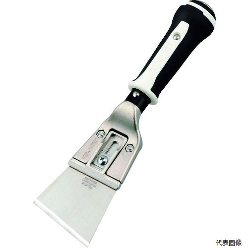 【特長】 ●Pタイル、塗床など硬質材の剥離に最適です。 ●握りやすい手首の返しがスムーズなエルゴグリップです。 ●剥離屑がヘッドに当たりにくいロングブレードです。 ●剥離物に沿わせてハツれるオフセットヘッド形状です。 ●用途や動線に合わせて柄の長さが選べます。 ●硬質材のはがしに適した刃付厚刃です。 【用途】 ●硬質材のはがし作業。 【仕様】 ●全長(mm)：220 ●刃幅(mm)：80 ●刃長(mm)：120 ●刃厚(mm)：1.2 ●刃幅(A)(mm)：80 ●適合替刃：PHR-HB80 ●標準替刃サイズはがし刃：PHR-HB80 【材質／仕上】 ●ブレード：ステンレス ●ヘッド：アルミダイカスト ●グリップ：エラストマー樹脂、ポリプロピレン(PP) ●グリップエンド：SWCH 【セット内容／付属品】 ●ネジ・ナット類：ステンレス 【入数】 ●1丁 他のサイズはこちら 在庫のない商品は検索に表示されない場合がございます　