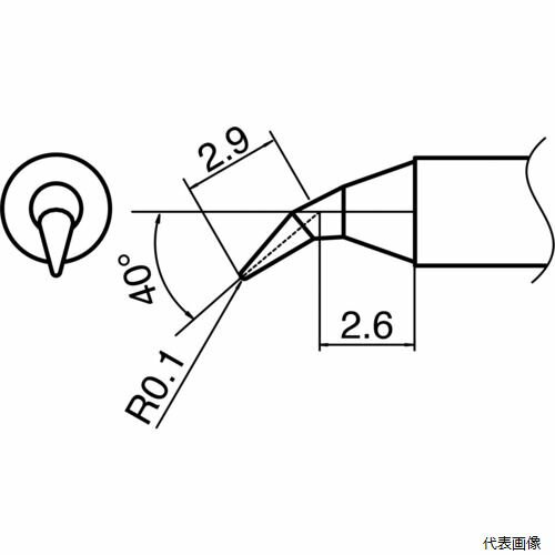 白光 T35-03J こて先 J型