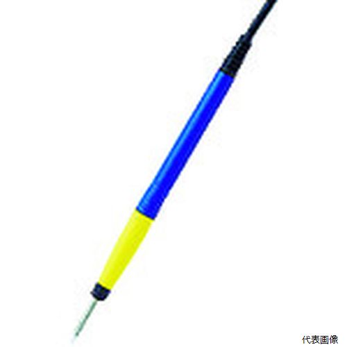【特長】 ●FX100用のオプションマイクロはんだこてです。 ●Φ3のコテ先で顕微鏡下での視野を確保し作業性を向上させる事が可能です。 ●顕微鏡下でのはんだ付け作業に最適です。 【用途】 ●顕微鏡下でのはんだ付け作業に。 【仕様】 ●電源(V)：AC100 ●ヒーター容量(W)：IH(高周波誘導加熱式) ●付属コテ先：別売 ●鉛フリーはんだ対応：対応 ●全長(mm)：166 ●ステーション部出力(W)：28〜85 ●適合機種：FX100 ●制御温度(℃)：350・400 ●適用コテ先：T35シリーズ ●アース間抵抗：＜2Ω ●リーク電圧：＜2mV ●コード長さ(m)：1.3 【入数】 ●1本 他のサイズはこちら 在庫のない商品は検索に表示されない場合がございます　
