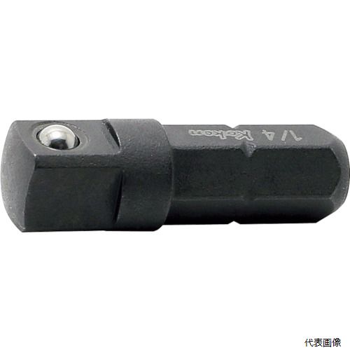 【特長】 ●DINISO1173-C6.3規格の変換アダプターです。 【仕様】 ●差込角(mm)：6.35 ●全長(mm)：25 ●軸寸法(mm)：6.35 【材質／仕上】 ●クロムモリブデン鋼(SCM435) 【入数】 ●1個 他のサイズはこちら 在庫のない商品は検索に表示されない場合がございます　