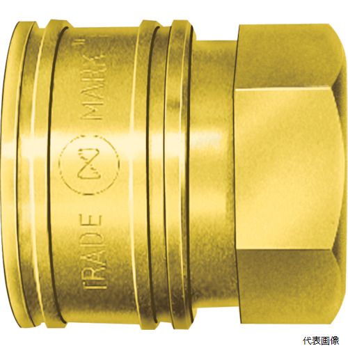 日東工器 2TSF BRASS NBR 日東 TSPカプラ 真ちゅう製 ニトリルゴムSG(NBR)(おねじ取付用ソケット) 相手側R1／4(00596)