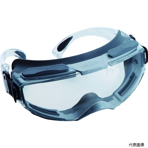 【スタンプラリー】 トーヨーセーフティ NO.1395-GY 保護メガネ ハイパーグラス(スペクタクル型) グレー