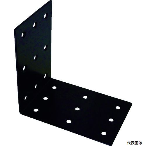 【特長】 ●2mm厚鋼板でパワフルだけどリーズナブルです。 ●座彫りが施されているので、ツライチ施工が可能です。 ●木と木を90度に固定します。 【用途】 ●2×4材の繋ぎ合わせに。 ●木と木を90度に固定に。 【仕様】 ●板厚(mm)：2 ●穴径(mm)：5 ●色：ブラック ●W(mm)：80 ●L1(mm)：120 ●L2(mm)：120 【材質／仕上】 ●スチール ●表面処理：カチオン電着塗装 【入数】 ●1個 他のサイズはこちら 在庫のない商品は検索に表示されない場合がございます　