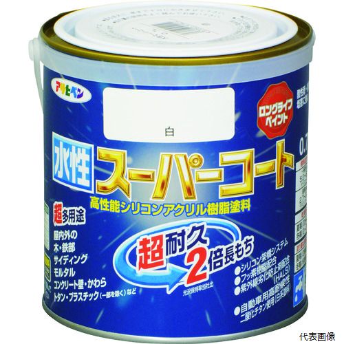 【スタンプラリー】アサヒペン 414212 水性スーパーコート 0.7L 白