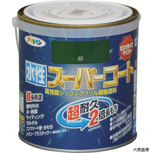 【スタンプラリー】アサヒペン 414557 水性スーパーコート 0.7L 緑